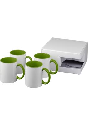 Ceramic sublimation mug 4-pieces gift set