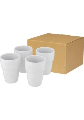 Staki 4-piece 280 ml stackable mug gift set