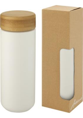 Lumi 300 ml ceramic tumbler with bamboo lid