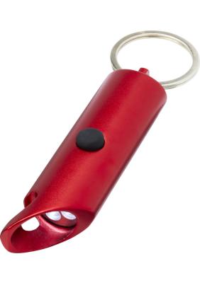 Flare RCS recycled aluminium IPX LED light and bottle opener with keychain