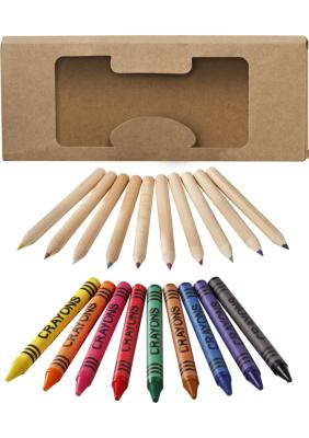 Lucky 19-piece coloured pencil and crayon set