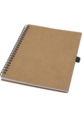 Cobble A5 wire-o recycled cardboard notebook with stone paper