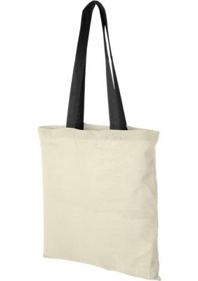 Nevada 100 g/m² cotton tote bag coloured handles 7L