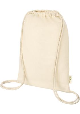 Orissa 100 g/m² GOTS organic cotton drawstring bag 5L