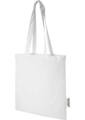 Madras 140 g/m2 GRS recycled cotton tote bag 7L