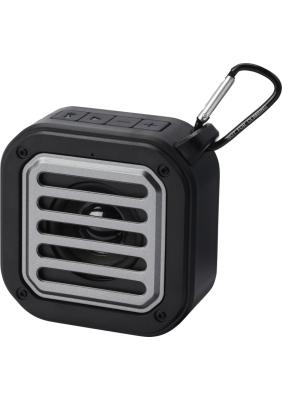 Solo 3W IPX5 RCS recycled plastic solar Bluetooth® speaker with carabiner 