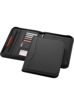 Ebony A4 zippered portfolio