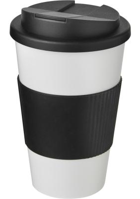 Americano® 350 ml tumbler with grip & spill-proof lid