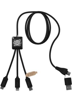 SCX.design C45 5-in-1 rPET charging cable with data transfer